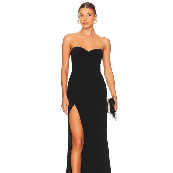 LOVERS + Friends Women's The Kim Gown in Black - Picture 1 of 6